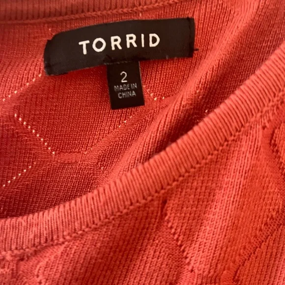 Torrid Mixed Stitch Sweater Dress with Gold Zipper - Picture 4 of 7